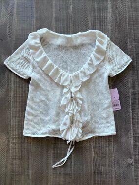 White Knit Top- size small